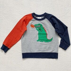 Hanna‎ Andersson Boys' Embroidered Godzilla/Dragon Sweatshirt